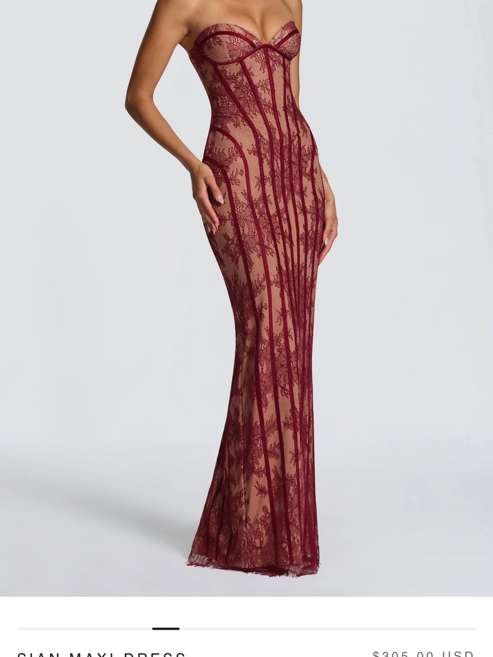 BABYBOO SIAN MAXI DRESS - Burgundy
